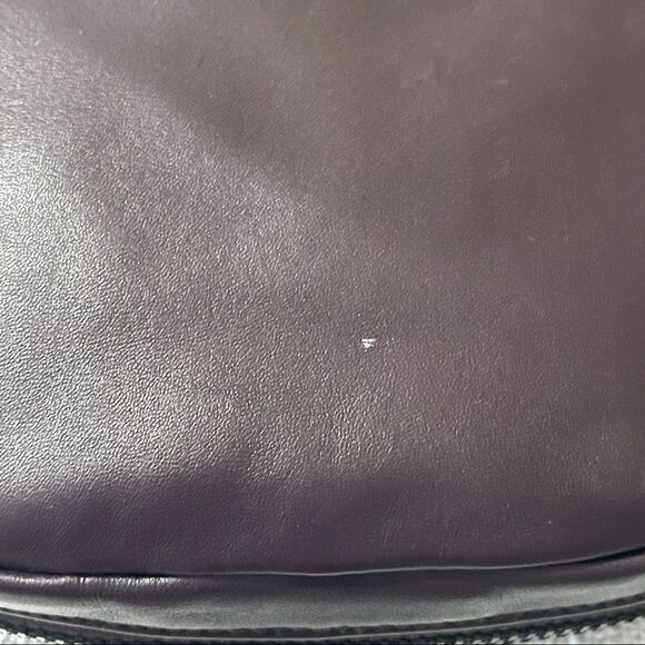 VINCE CAMUTO Bailey Dark Purple Vamp Leather Zip Around Crossbody Bag - Picture 14 of 14